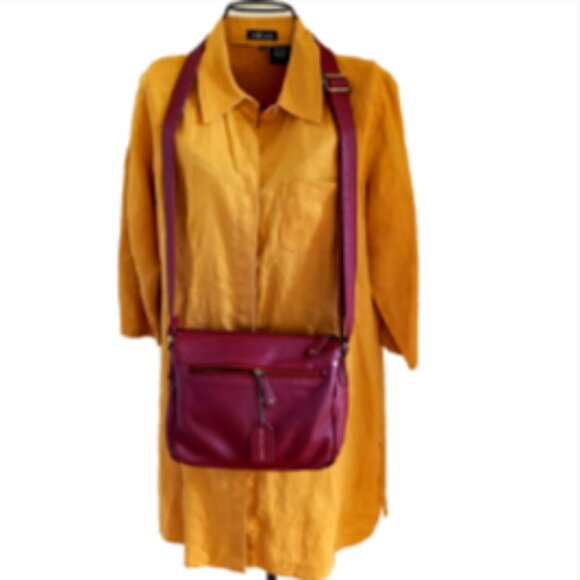 Great Americ Leather works Crossbody Bag Adjustable Strap Multiple Pockets Vine - Picture 9 of 17